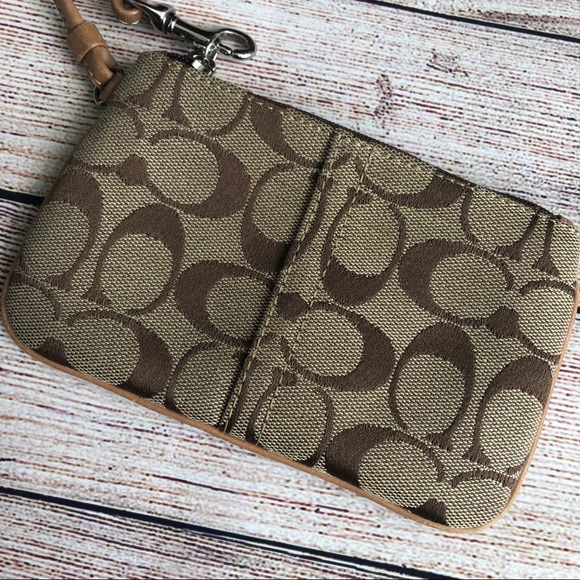 Coach Handbags - ❌ SOLD ❌ COACH Logo Wristlet w/ Dust Bag
